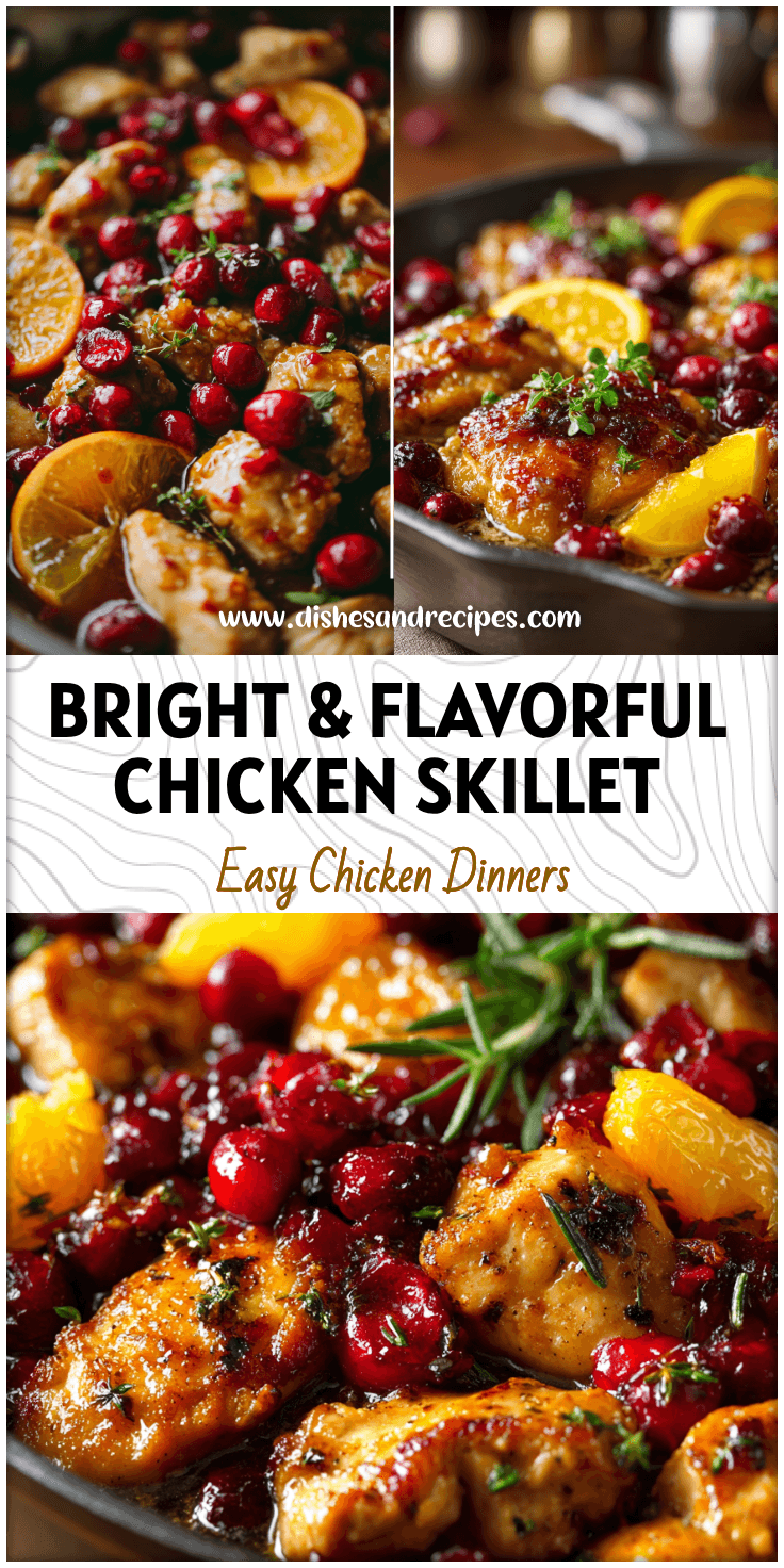 Cranberry Orange Chicken Skillet – A Bright Citrus Main Dish for Cozy Nights